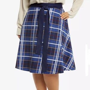 Doctor Who Plaid A-Line Skirt Hidden TARDIS Print BBC Torrid Her Universe